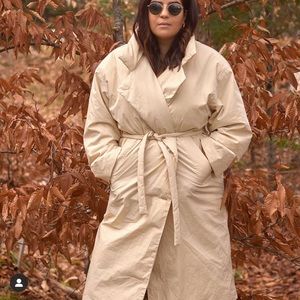 UNIQLO U cream puffer jacket